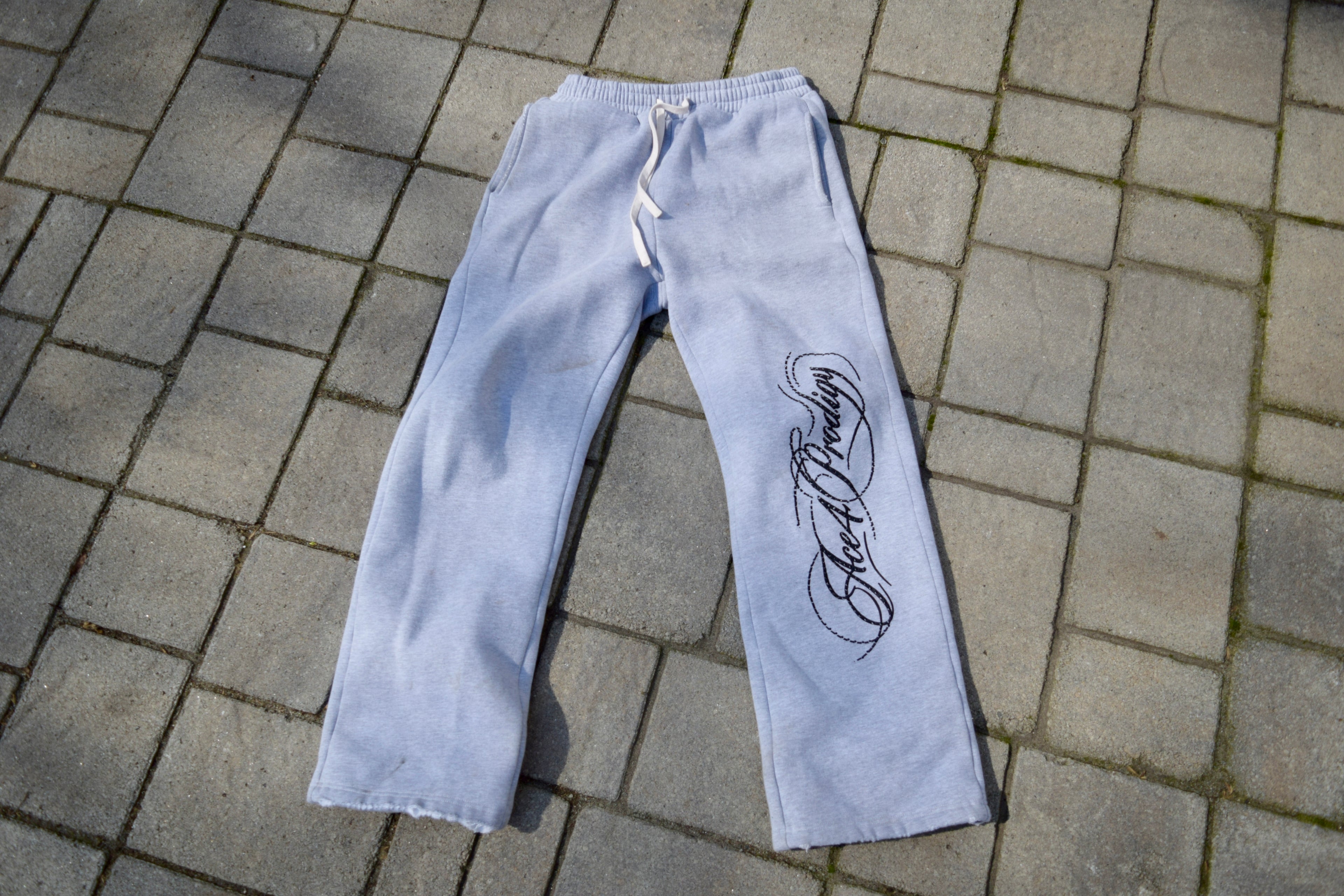 Gray script sweatsuit